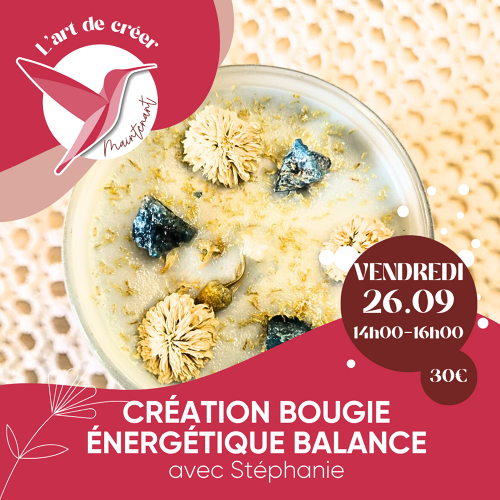 Événement Atelier Création de bougies énergétiques - Par Stéphanie