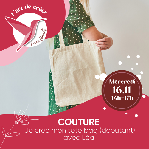 L'Art de Vivre Maintenant | Atelier couture - Création tote bag - Par Léa Mazières