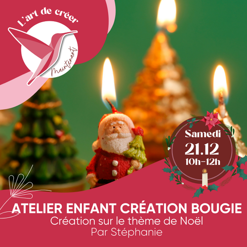 Événement Atelier enfant - création de bougie - Par Stéphanie 