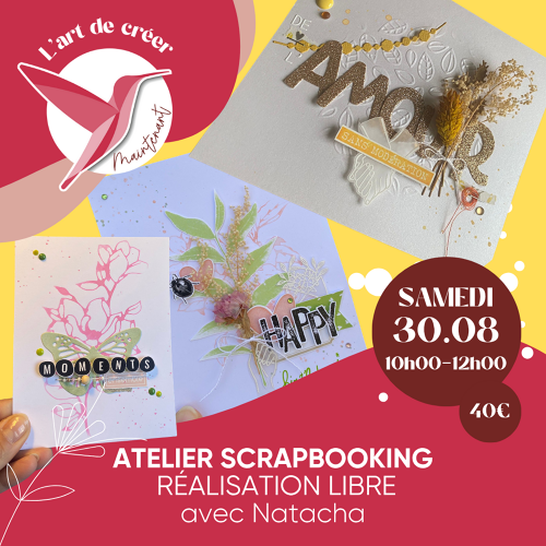 Événement Atelier Scrapbooking - Réalisation libre - Avec Natacha
