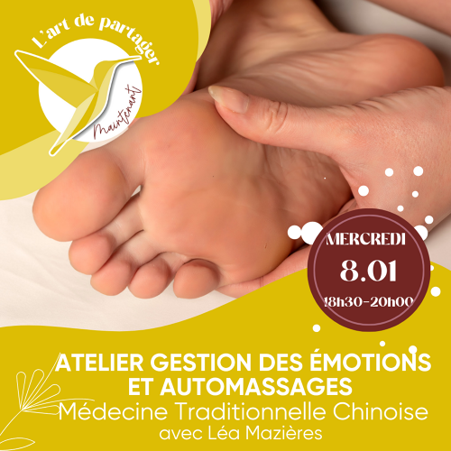 Événement Atelier gestion des émotions & apprentissage d'automassages