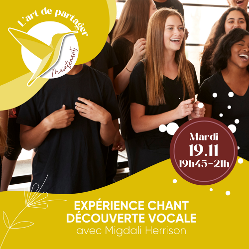 Événement Expérience Chant - Découverte vocale - Par Migdali Herrison