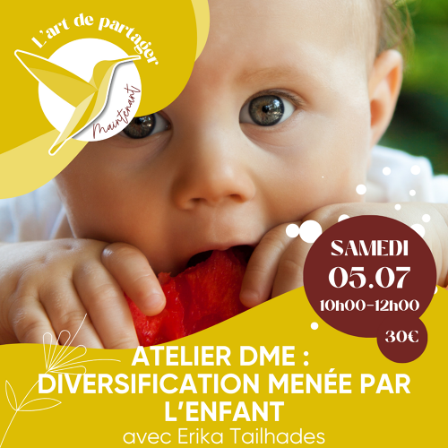 Événement ATELIER DME - Diversification menée par l'enfant - Avec Érika Tailhades