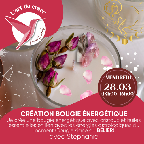 Événement Atelier Création de bougies énergétiques - Par Stéphanie