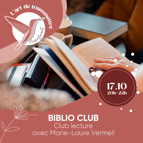 Événement Biblio Club - Club lecture - Par Marie-Laure Vermeil