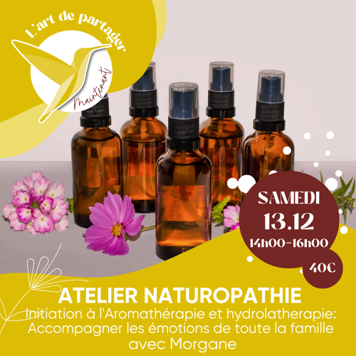 Événement Atelier Naturopathie - Initiation Aromathérapie et hydrolatherapie familiale - Par Morgane Lacombe 